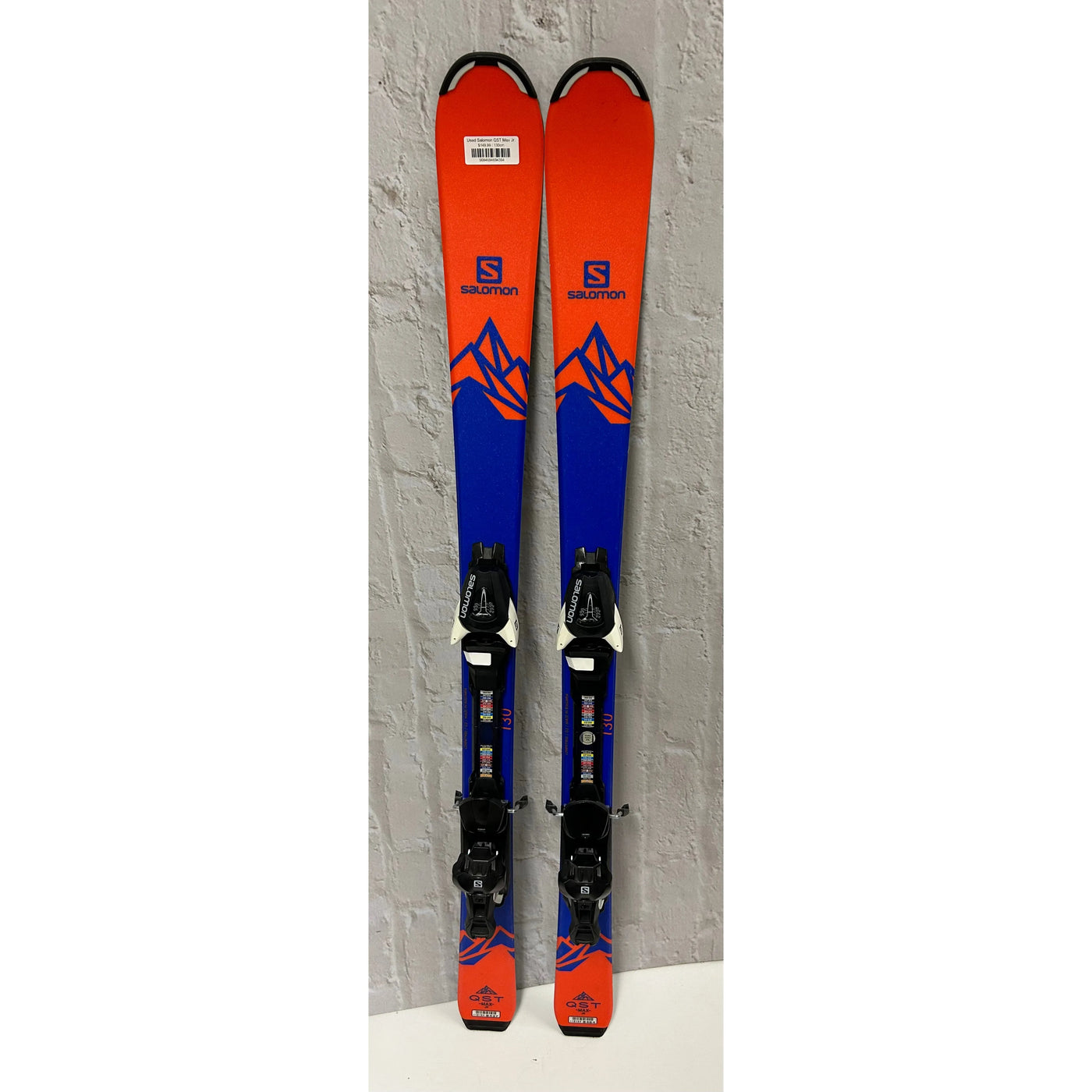Salomon ジュニア スキー板 120cm QST MAX JR S Used Salomon QST MAX JR Boys DH Ski/Binding Navy Blue 120 cm