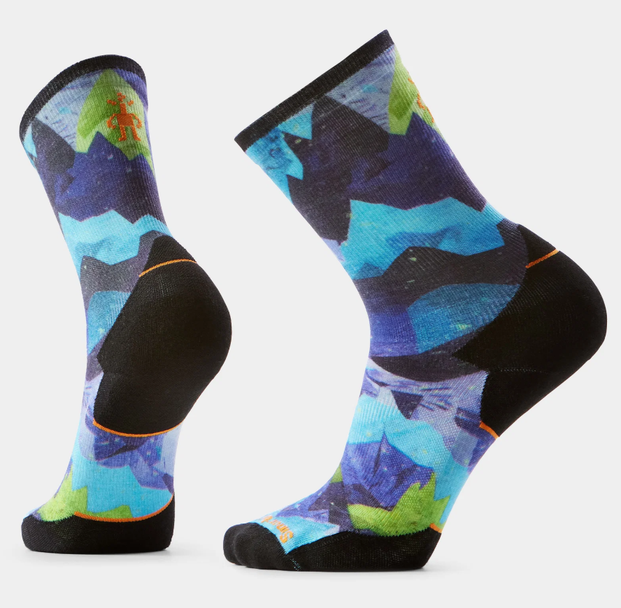 Smartwool Trail Run Summit Sector Print Crew Socks