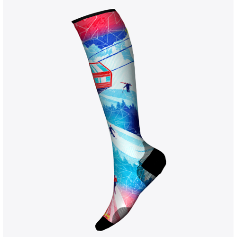 Smartwool Ski Zero Cushion Ski Day Print OTC Socks