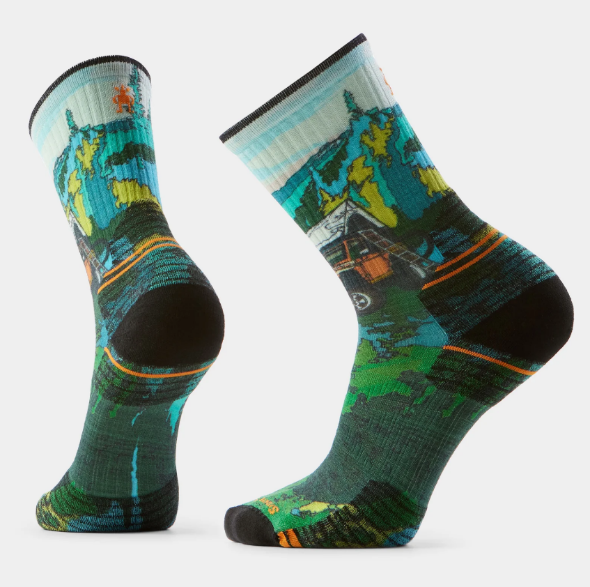 Smartwool Hike Targeted Cushion Trail Trekker Print Crew Socks