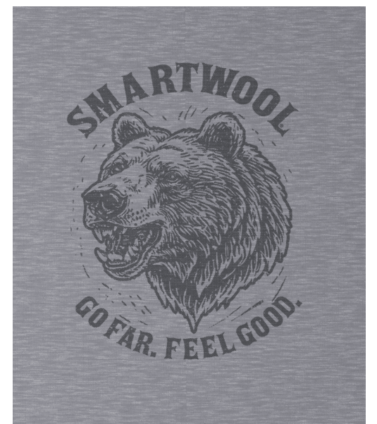 Smartwool M Hemp Blend Go Far Bear Long Sleeve Graphic Tee