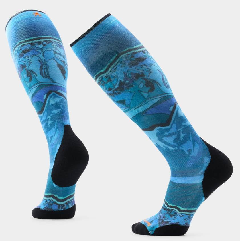Smartwool Ski Targeted Cushion Storm Peak Print OTC Socks