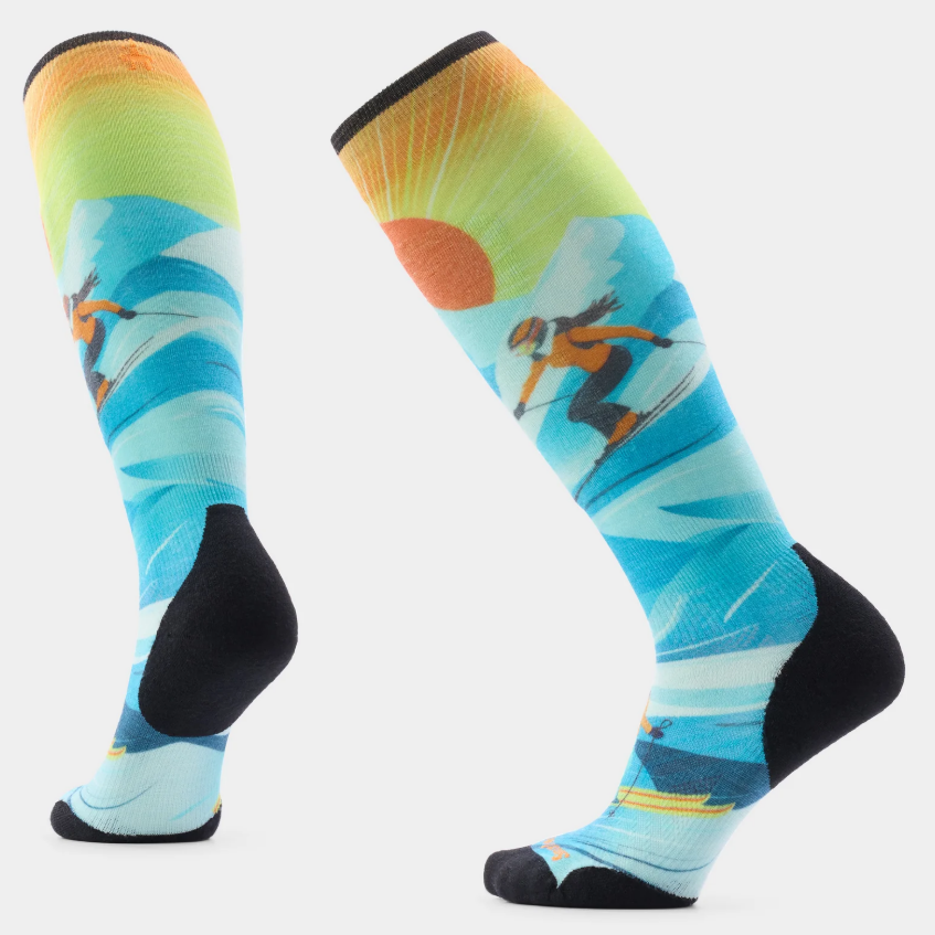 Smartwool W Ski Targeted Cushion Steep Days Print OTC Socks
