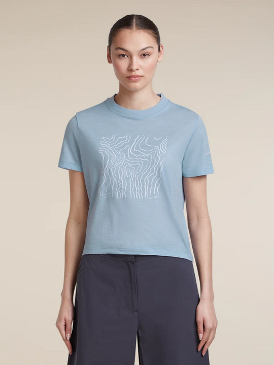 Icebreaker W Merino 150 Tech Lite SS Crop Tee Great Heights