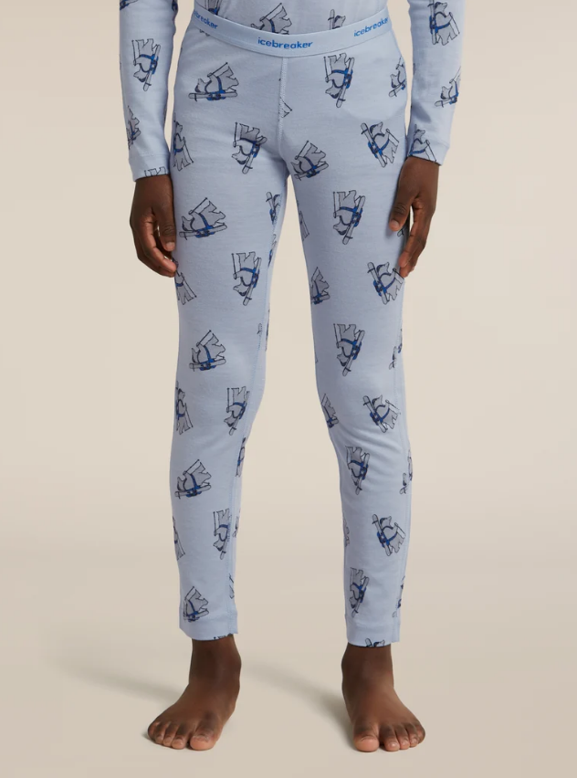 Icebreaker Kids Merino 200 Oasis Leggings Bear Tour AOP