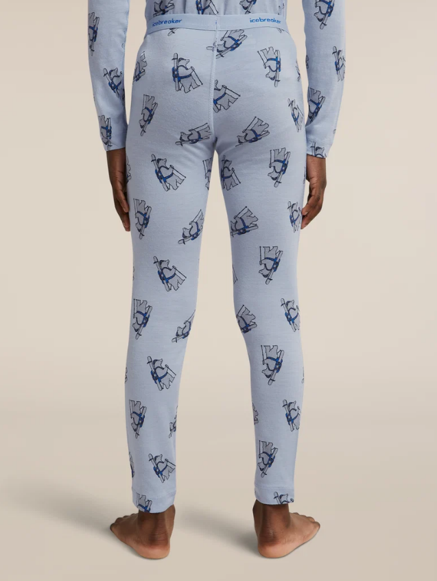 Icebreaker Kids Merino 200 Oasis Leggings Bear Tour AOP