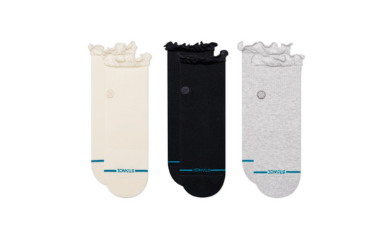 Stance W Ruffle Icon Quarter 3pk