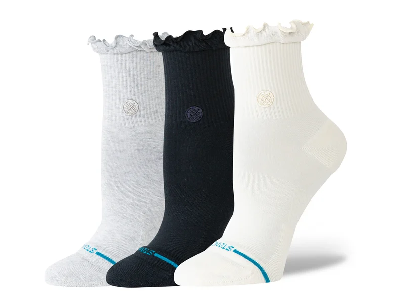 Stance W Ruffle Icon Quarter 3pk