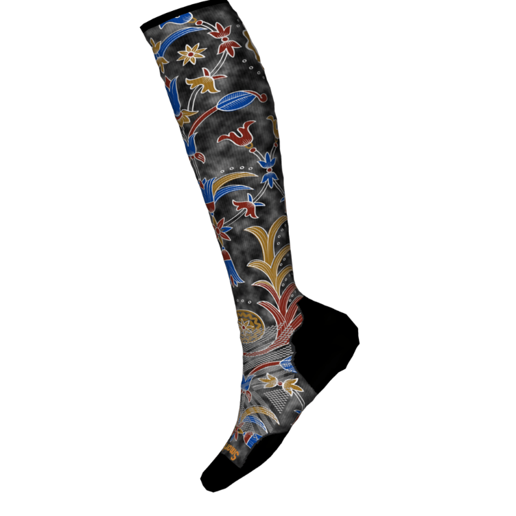 Smartwool W Ski Targeted Cushion Royal Floral Print OTC Socks