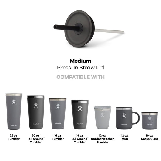 Hydro Flask Medium Press In Straw Lid