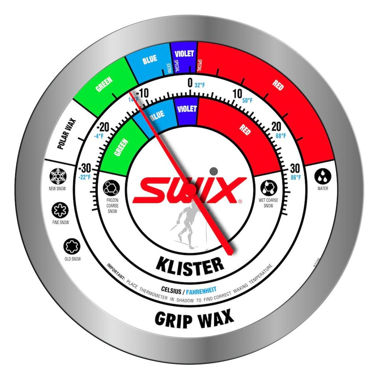 Swix Nordic Round Wall Kick Wax Thermometer